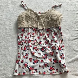 Crotchet tank top with floral bottom